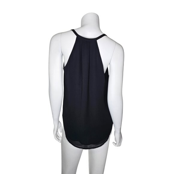 NAKED ZEBRA Black Wrap Front Crepe Camisole Blouson Top | Size S - Picture 4 of 5